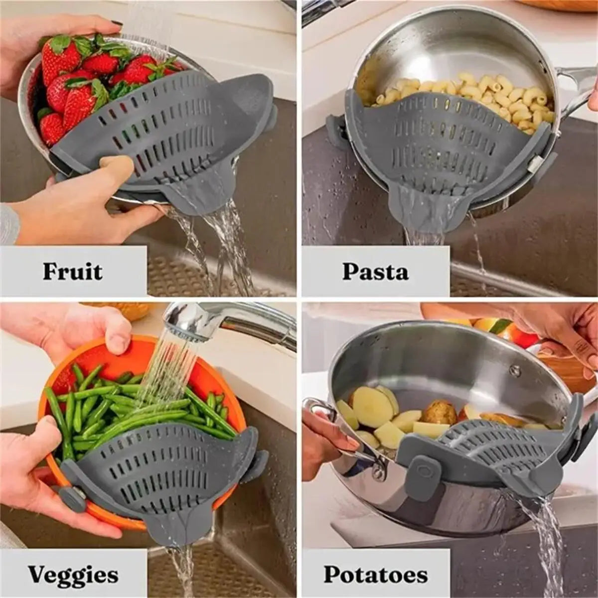 Pot Strainer Clip for Kitchen