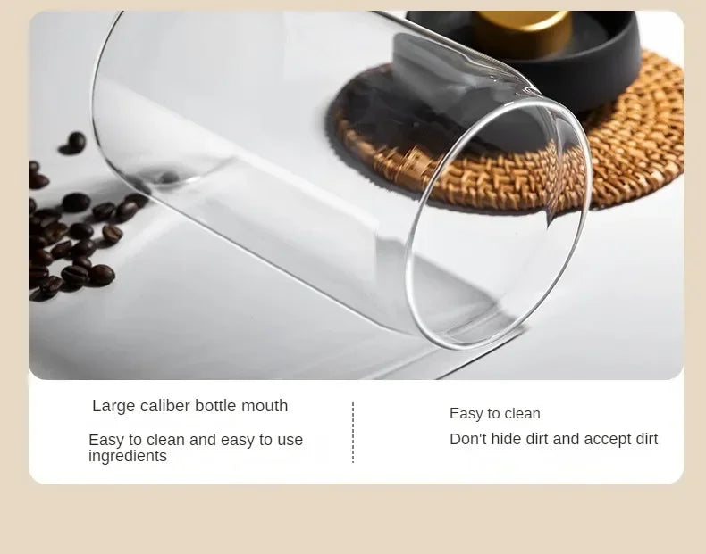 Multi-Capacity Glass Coffee Jar