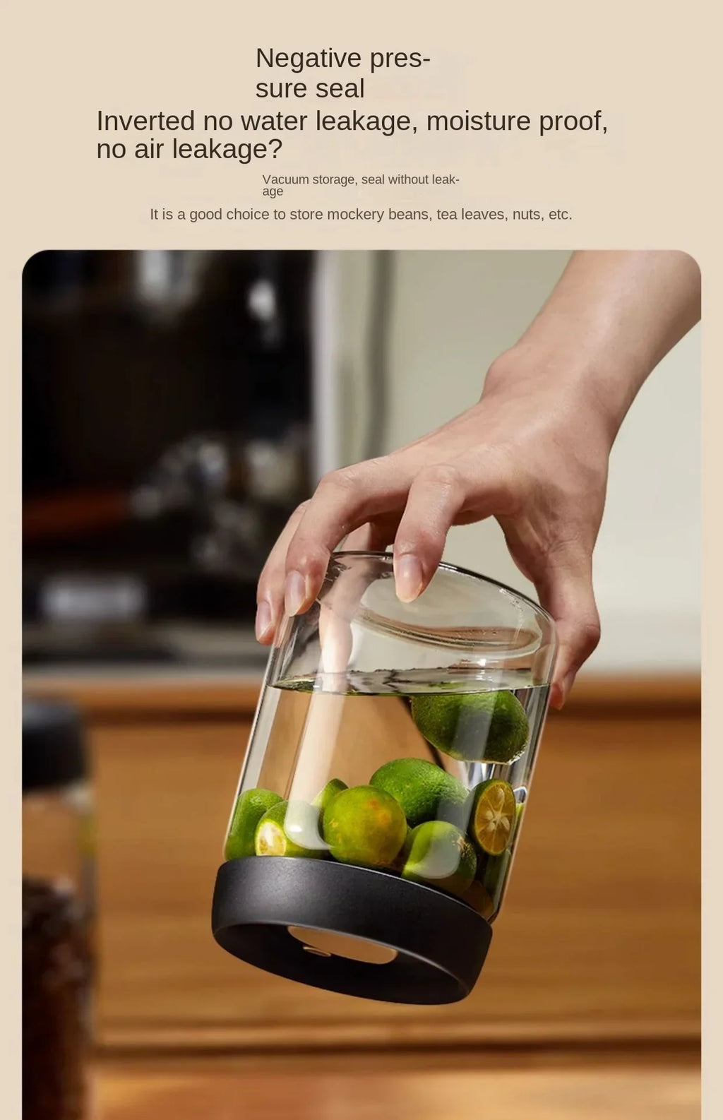 Multi-Capacity Glass Coffee Jar