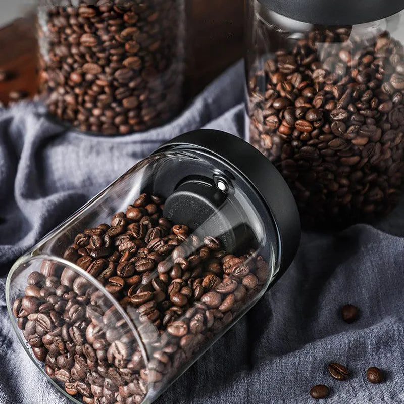 Multi-Capacity Glass Coffee Jar