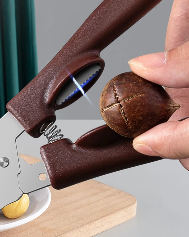 Stainless Steel Chestnut & Walnut Clip