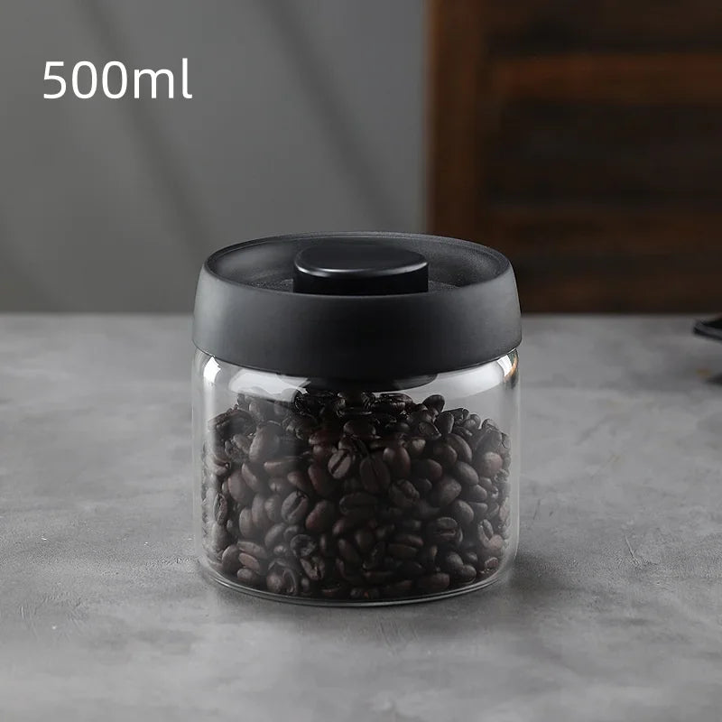 Multi-Capacity Glass Coffee Jar