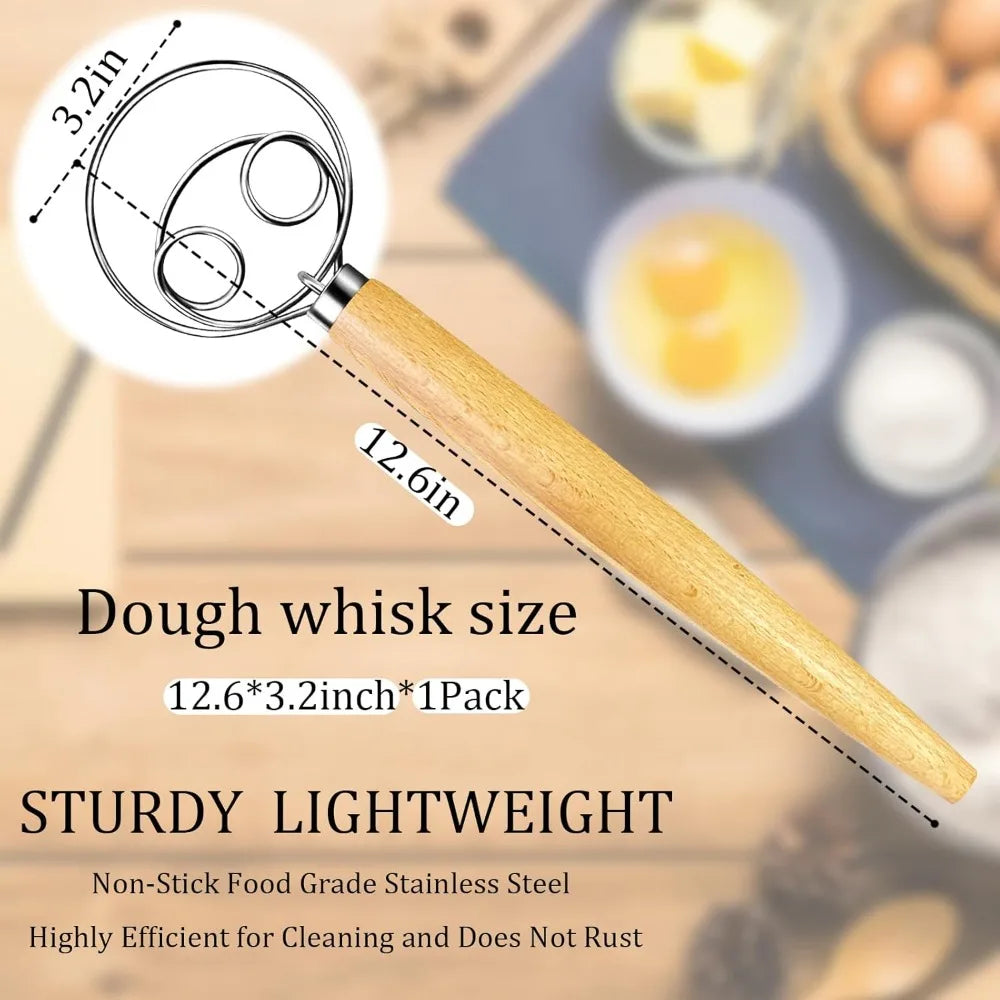 Wooden Handle Dough Mixer