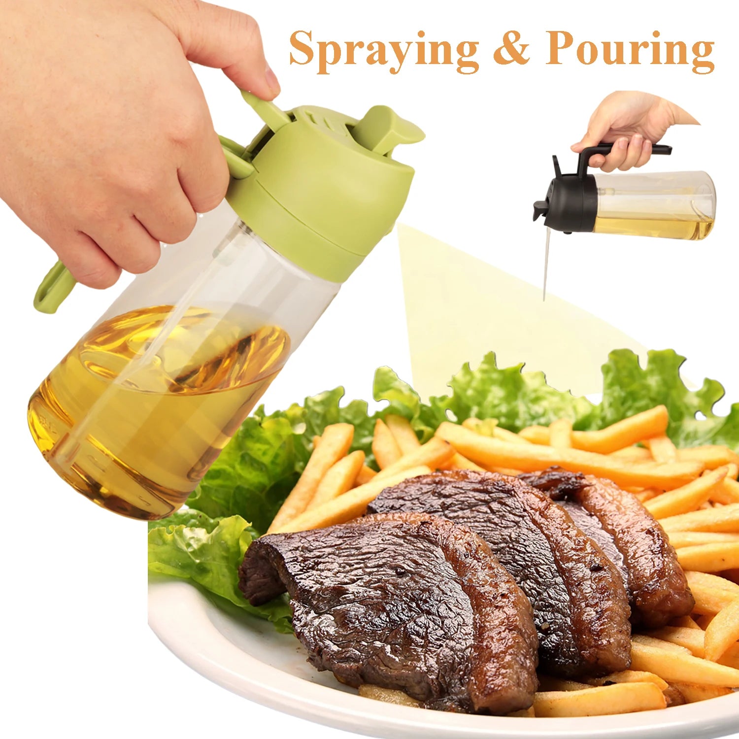 Oil Dispenser Bottle with Sprayer