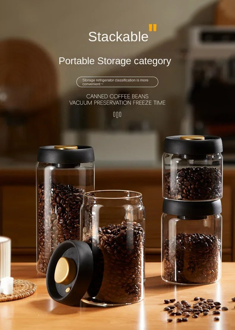 Multi-Capacity Glass Coffee Jar