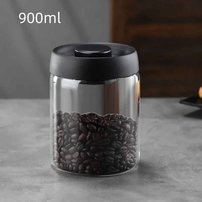 Multi-Capacity Glass Coffee Jar