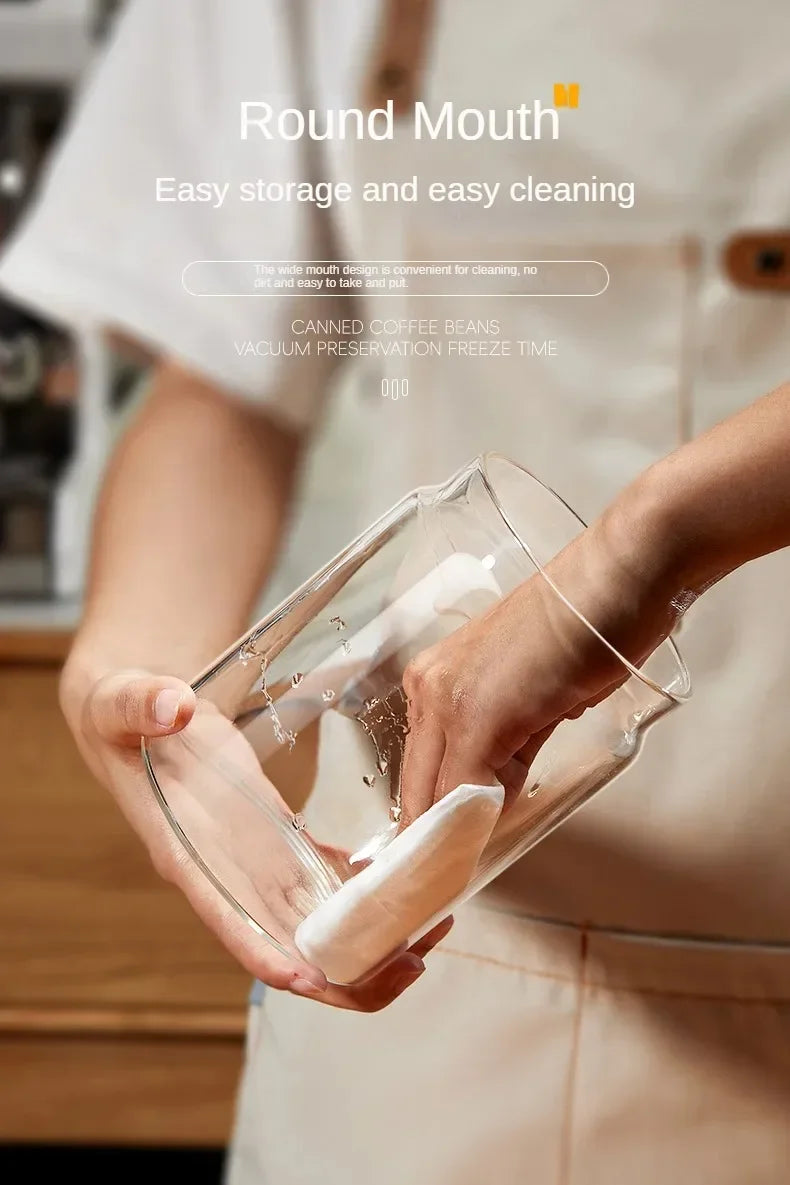 Multi-Capacity Glass Coffee Jar